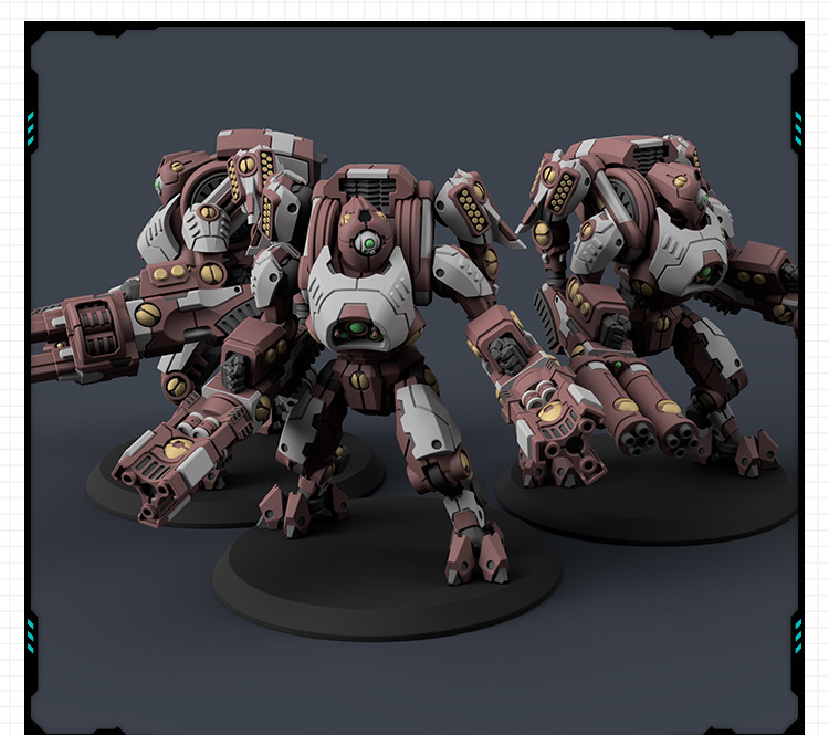 动漫游戏科幻机甲20-12狮子鱼 3D打印模型图纸白模定制STL文件