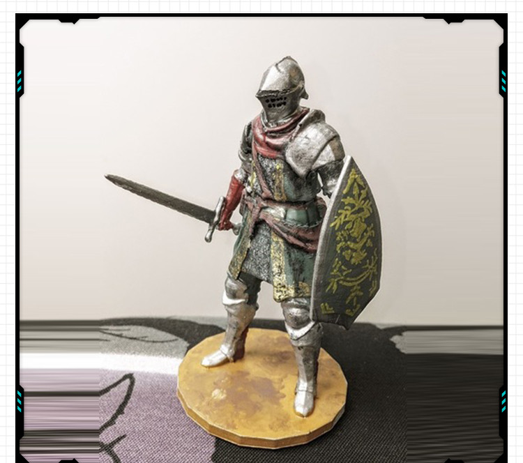 游戏黑暗之魂3精英盔甲骑士手办 3D打印模型图纸白模定制STL文件