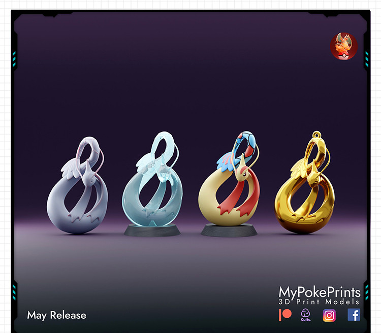 精灵宝可梦美纳斯全身模型手办 3D打印模型图纸白模定制STL文件