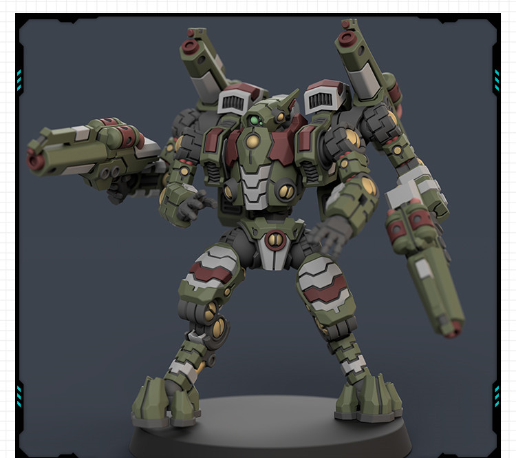 动漫游戏科幻机甲21-04锦鲤战袍 3D打印模型图纸白模定制STL文件