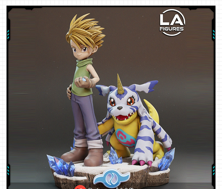 动画数码宝贝Matt & Gabumon手办 3D打印模型图纸白模定制STL文件