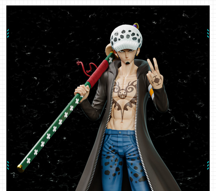 动漫海贼王人物托拉法尔加罗手办 3D打印模型图纸白模定制STL文件